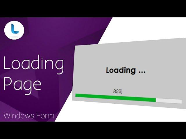 C# | Create Loading Page with Progressbar and Timer in the Visual Studio