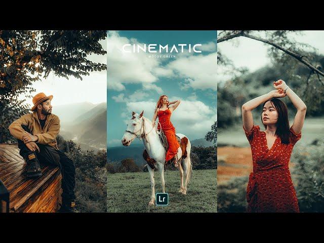 CINEMATIC GREEN Presets - Lightroom Mobile Preset Free DNG | Moody Green Portrait Presets