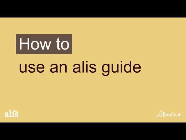 Alis Training - How to use an alis guide