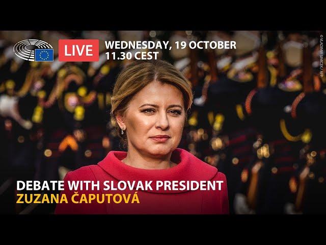 Slovak President Zuzana Čaputová addresses Parliament