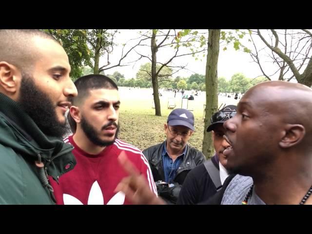 "What is your belief"? Ali Dawah and Br Mohammed debate Sara. Speakers Corner