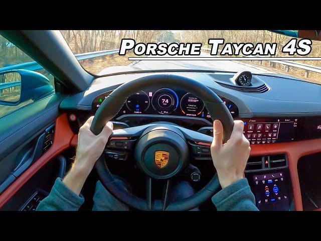 Porsche's 563hp Answer to Tesla - 2020 Taycan 4S POV Drive (Binaural Audio)