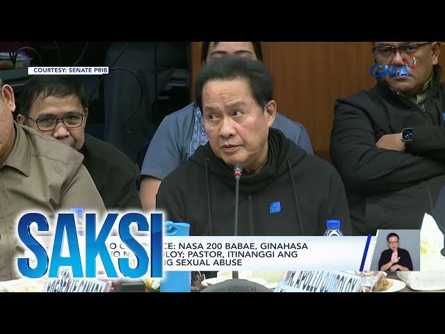 Pastor Apollo Quiboloy at mga nag-aakusa sa kanya ng sexual abuse, nagharap sa Senado | Saksi