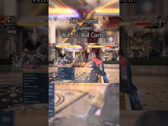 AK Inspired Shaheen Wall-To-Wall Combo #tekken8 #tekken #shaheen #tk8 #tk #gaming #twt #evo #ak