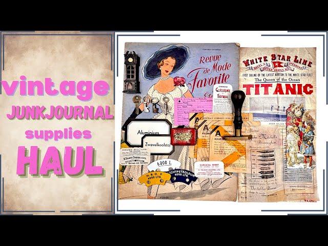 VINTAGE JUNKJOURNAL SUPPLIES HAUL AND HAPPYMAIL