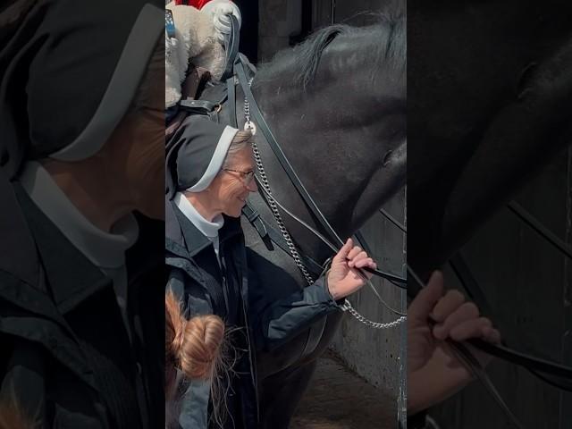 NUN GRABS REINS ️ | Horse Guards, Royal guard, Kings Guard, Horse, London, 2024