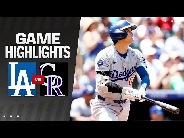 Dodgers vs. Rockies Game Highlights (6/20/24) | MLB Highlights