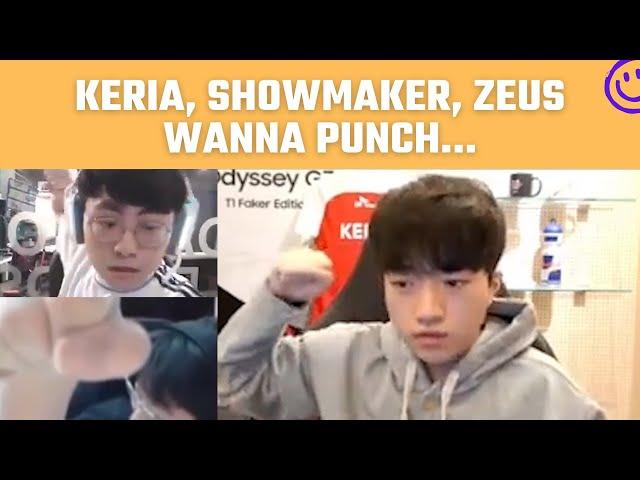 Keria, Showmaker, Zeus wanna punch... | LCK Stream Moments