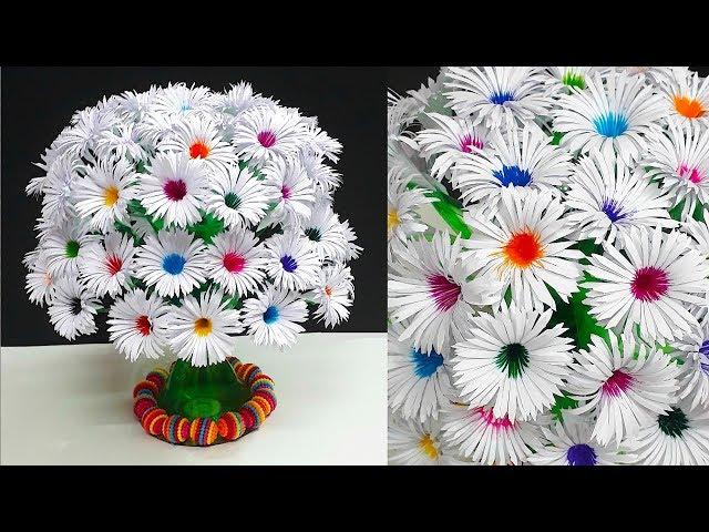 DIY-Paper flowers Guldasta made with Empty Plastic bottles|Paper ka Guldasta Banane ka Tarika