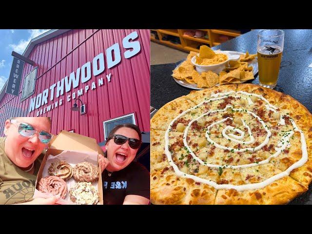 Found the best cruller donuts & baked potato pizza at Northwoods Brewery Company in Northwood, NH