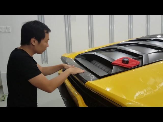 Kombat detailing - Swissvax Crystal Rock apply on Lambo