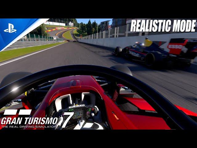 Gran Turismo 7: REALISTIC F1 Gameplay - Scuderia Ferrari Super Formula Onboard Race At Spa [4K HDR]