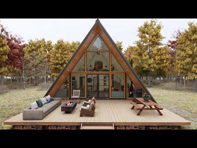 A-frame cabin house Airbnb - Container House Design