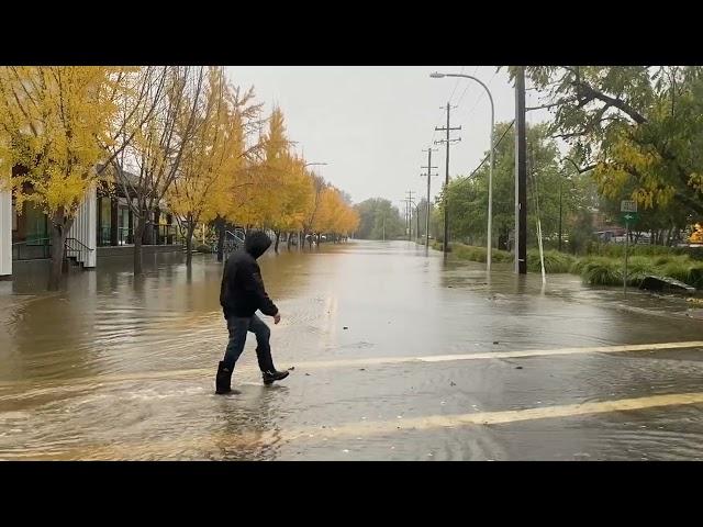 Flooding in Healdsburg as rains intensify