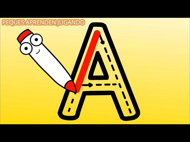 Aprende a escribir las letras del abecedario de la A a la Z  Video para niños  PequesAprendenJugando