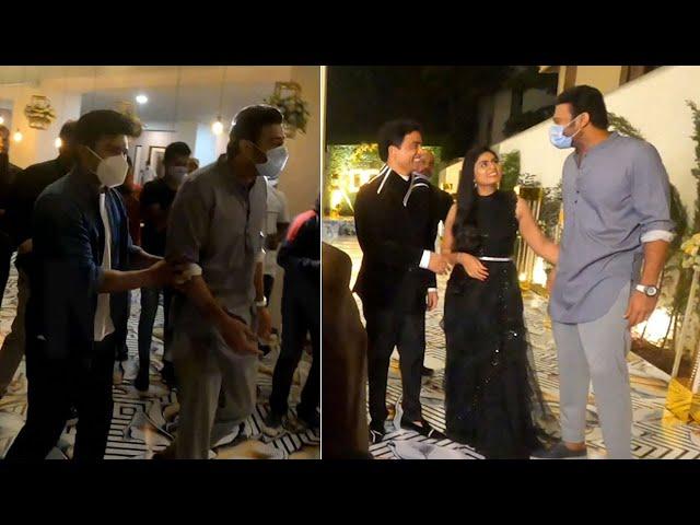 Prabhas Making Fun With Dil Raju Family | Prabhas and Ram Charan Visuals @ Dil Raju Birthday Party