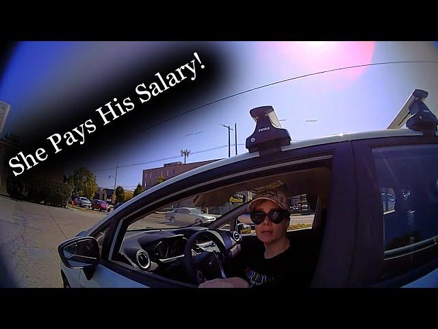 Texting While Driving Ticket: She Pays His Salary!