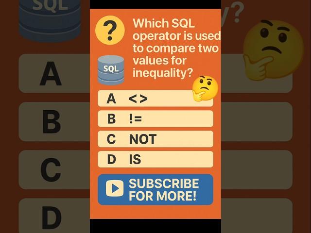 SQL CHALLENGE: Can You Spot the “Not Equal” Operator? | SQL Interview Bit