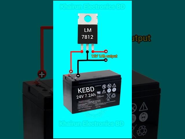 battery 24v to 12v converter //24v to 12vconverter circuit diagram #shortvideo #youtubeshorts