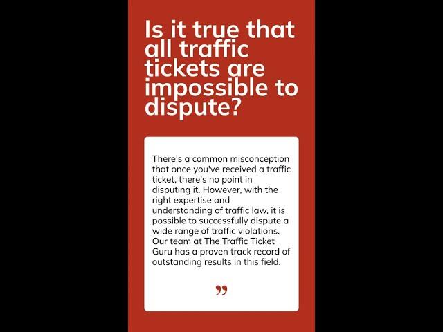 #shorts Get the facts with The Traffic Ticket Guru!