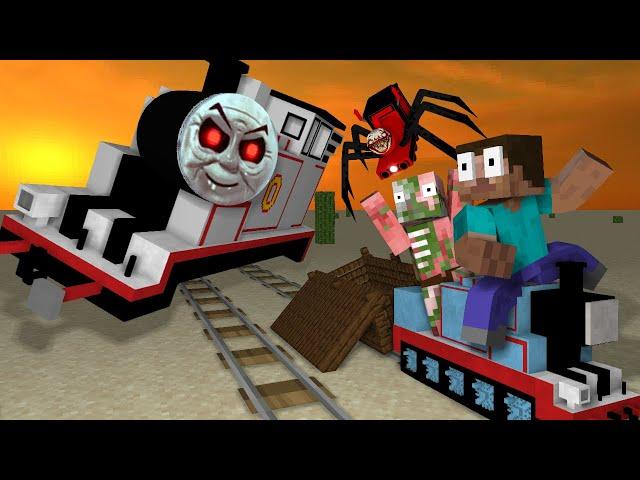 Minecraft Mobs : TIMOTHY GHOST AND CHOO CHOO CHARLES ATTACK - Minecraft Animation