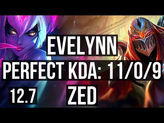 EVELYNN vs ZED (JNG) | 11/0/9, Legendary, Rank 9 Eve | EUW Grandmaster | 12.7