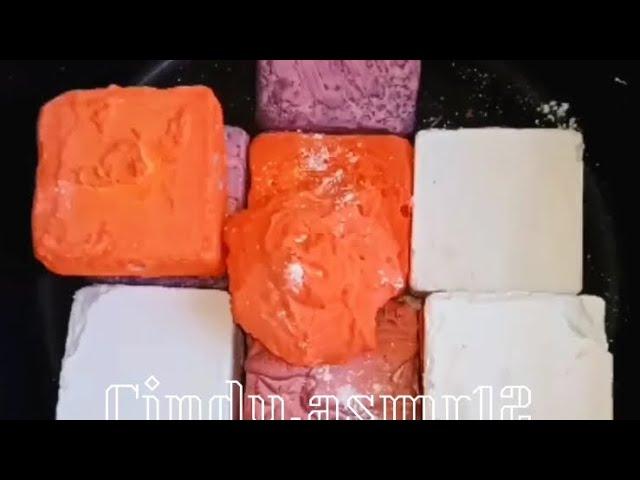 soft dyed and Fresh gym chalk blocks 🫶 #crunchyasmr #freshgymchalk #dyedgymchalk