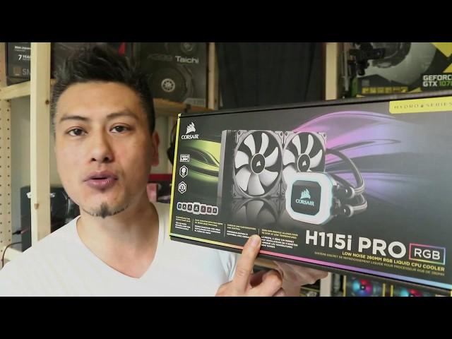 280mm Liquid CPU Cooler with RGB - Corsair H115i Pro RGB