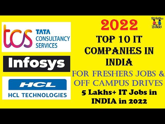 Top 10 IT Companies in India 2024 | 2024 Top Software and IT Companies In India for Fresher Jobs