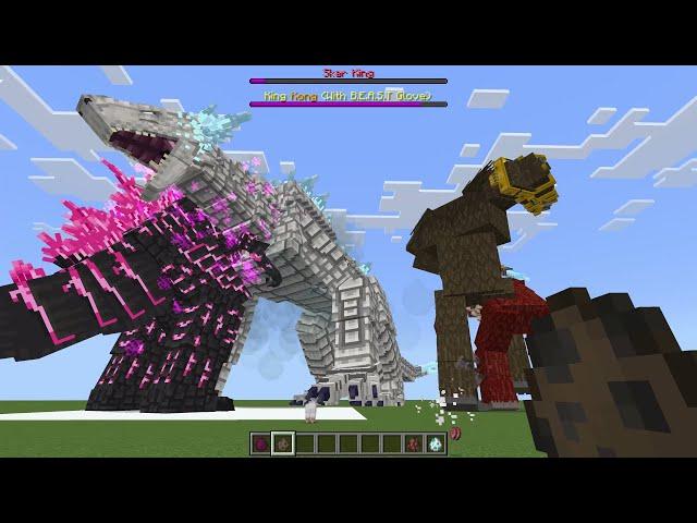 Evolved Godzilla & Kong vs Skar King & Shimo in Minecraft PE