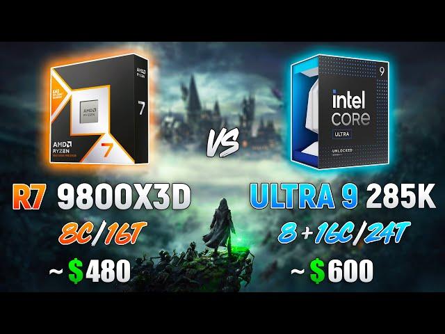 Ryzen 7 9800X3D vs Core Ultra 9 285K - Test in 10 Games