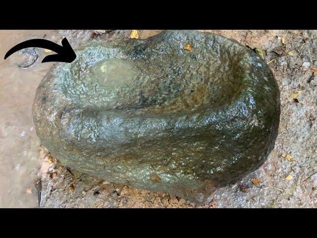 Marbleous day of creek walking for treasure! (Weird Rock Found)