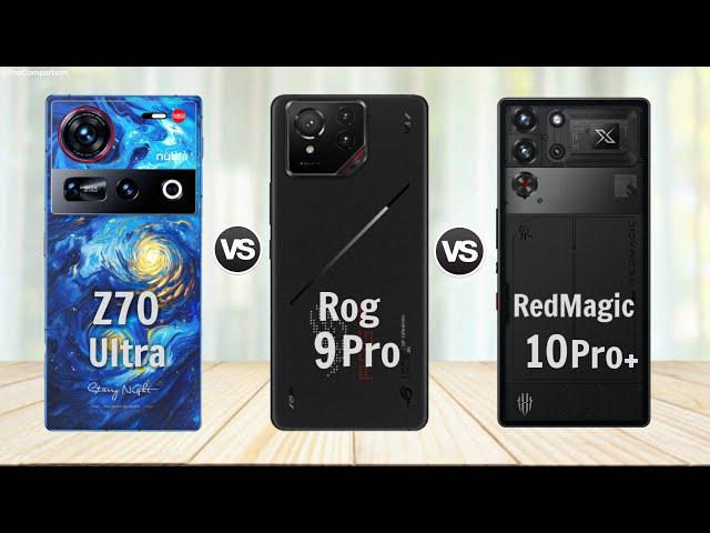 Nubia Z70 Ultra vs Asus Rog Phone 9 Pro vs Red Magic 10 Pro Plus || Comparison