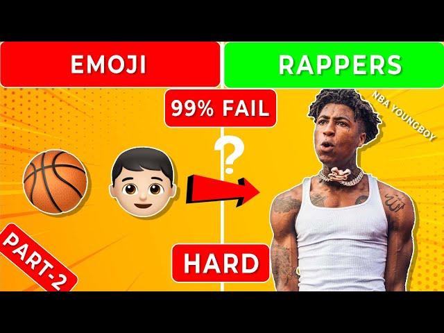 Can You Guess the Rapper by their Emoji | 99% will Fail | PART - 2 | Rap Quiz 2022 | * Level - Hard