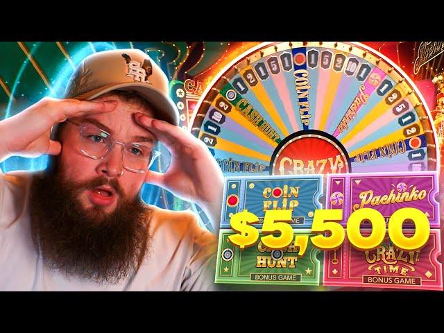 I Did $5,000 Crazy Time Bets For 30 Spins…