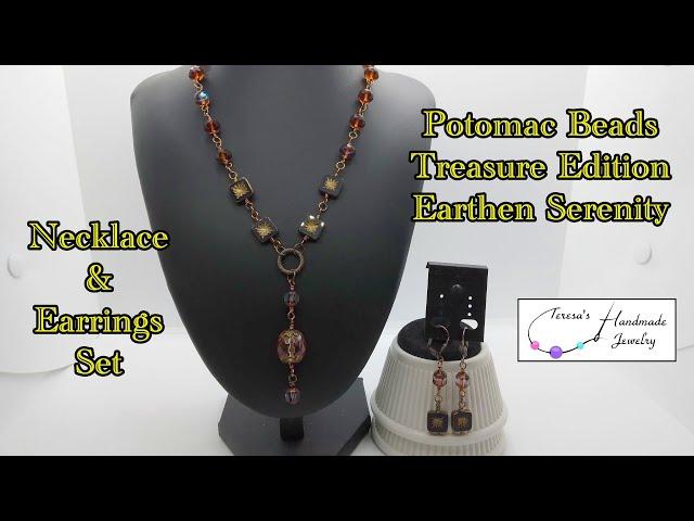 Necklace & Earrings Set | Potomac Beads Treasure Edition | Earthen Serenity | March 2024