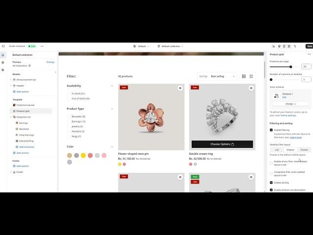 Shopify Collection page customization | Shopify | Webibazaar Template