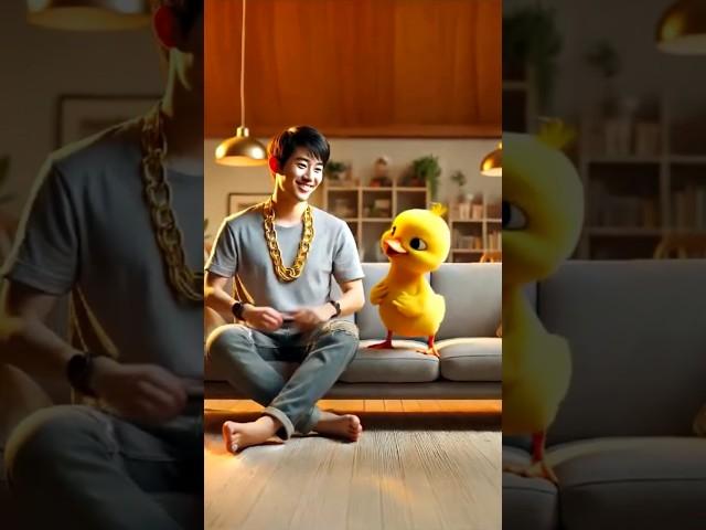 Heartwarming Gift: Duck Gives Golden Chain to Its Friend  | Cute Animal Friendship.#cute #shorts