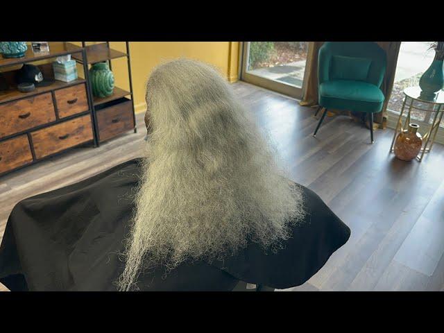 The reason your gray hair turns yellow and how to correct it| Gray hair with split ends hair care