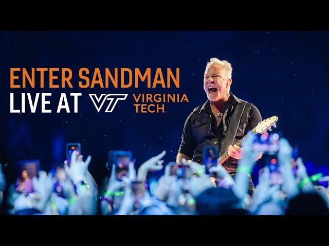 Metallica performs Enter Sandman in Lane Stadium at Virginia Tech