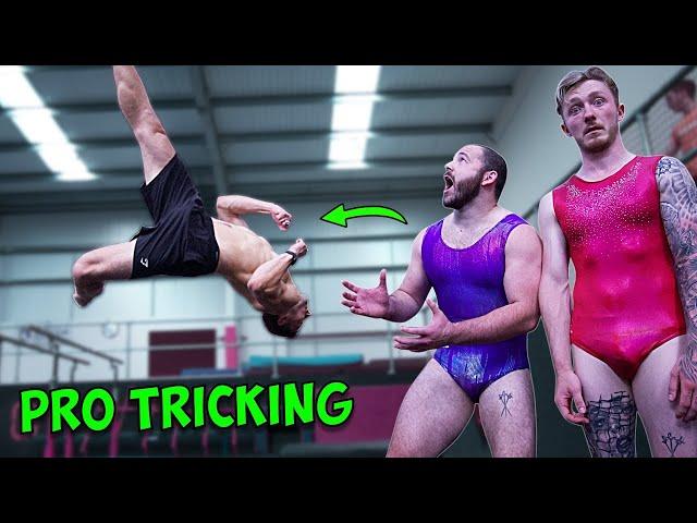 GYMNASTS TRY TRICKING (WORLD RECORD ATTEMPT!) | Nile vs Ash