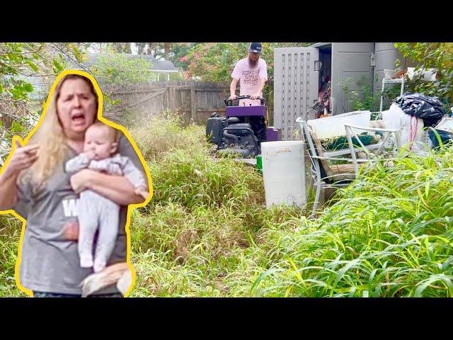 Daughter sets up a SURPRISE yard MAKEOVER for her MOMS OVERGROWN yard. [HEARTWARMING]