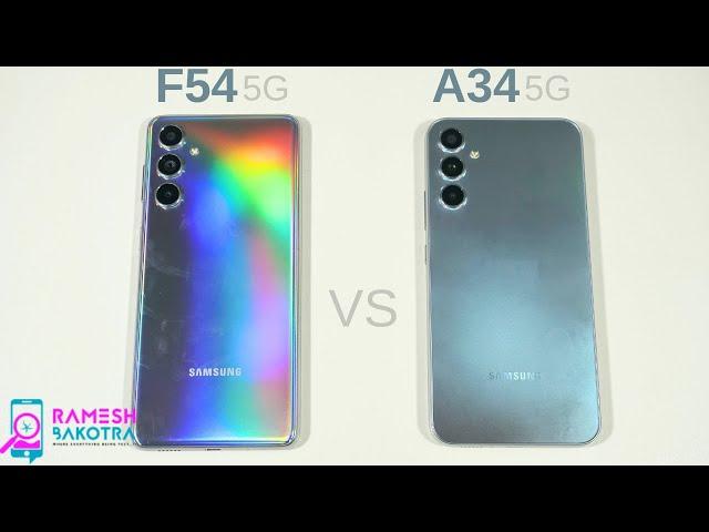 Samsung Galaxy F54 5G vs Galaxy A34 5G SpeedTest and Camera Comparison