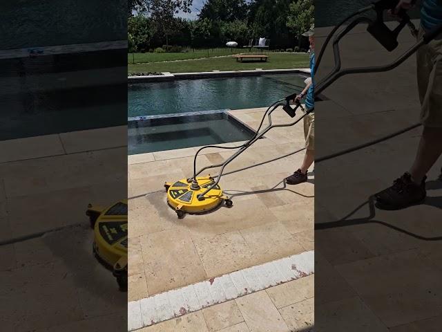 Pressure Washing Travertine Pavers in Brentwood, TN