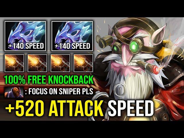 WTF 520 ATTACK SPEED Double Moon Shard 100% Free Hit Max Range Knockback Sniper Dota 2