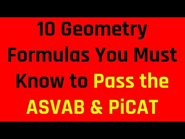 Ten Geometry Formulas You Must Know to Pass the ASVAB & PiCAT | Grammar Hero's Free ASVAB Tutoring