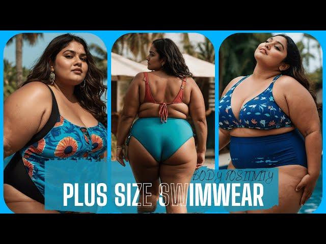 INDIAN PLUS SIZE BEAUTY EMBRACES SWIMWEAR // BODY POSITIVITY //  PLUS SIZE SWIMWEAR LOOKBOOK