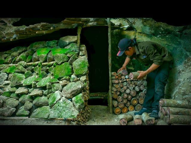 Full video: building a completed survival shelter, underground shelter, fish trap & cooking