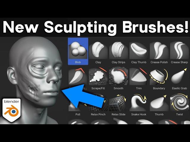 New Sculpting Brushes Added in Blender 4.3!