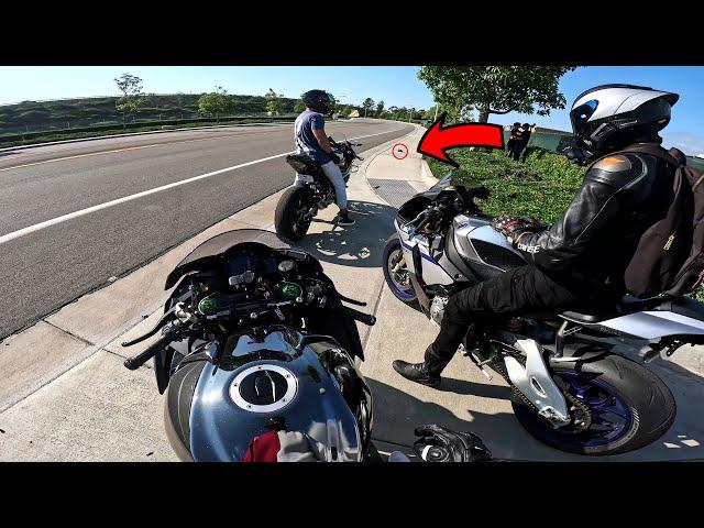 Ninja H2, M1000RR, & R1M Flying w/ Race Drones